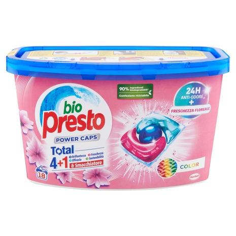 BIO PRESTO Power Caps Aromatherapy Sensazioni Floreali Orchidea Color 18 Lavaggi 18 x 12 g